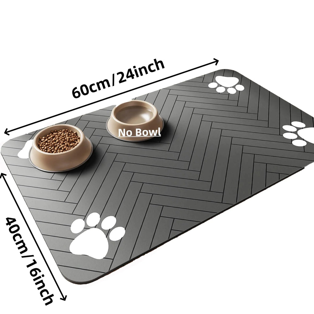 Absorbent Pet Feeding Mat – Waterproof Food & Water Bowl Mat