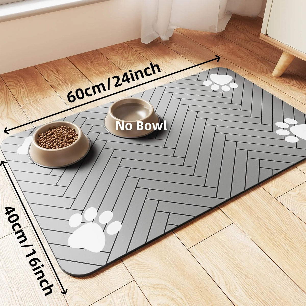 Absorbent Pet Feeding Mat – Waterproof Food & Water Bowl Mat