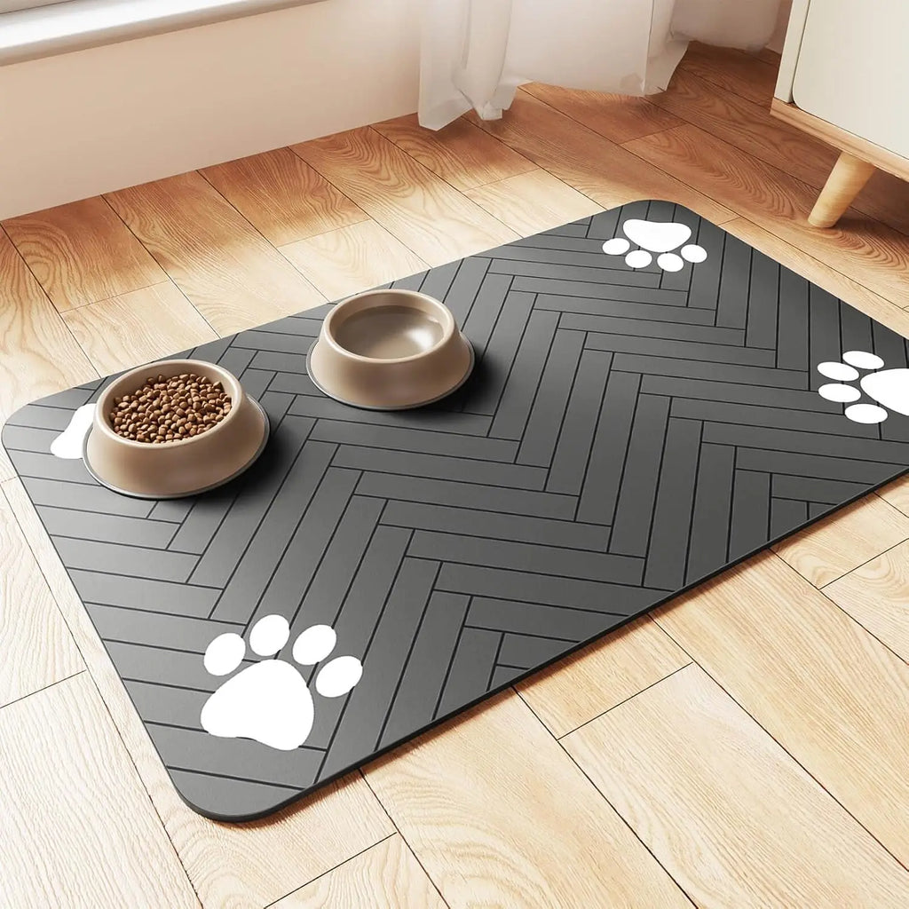 Absorbent Pet Feeding Mat – Waterproof Food & Water Bowl Mat